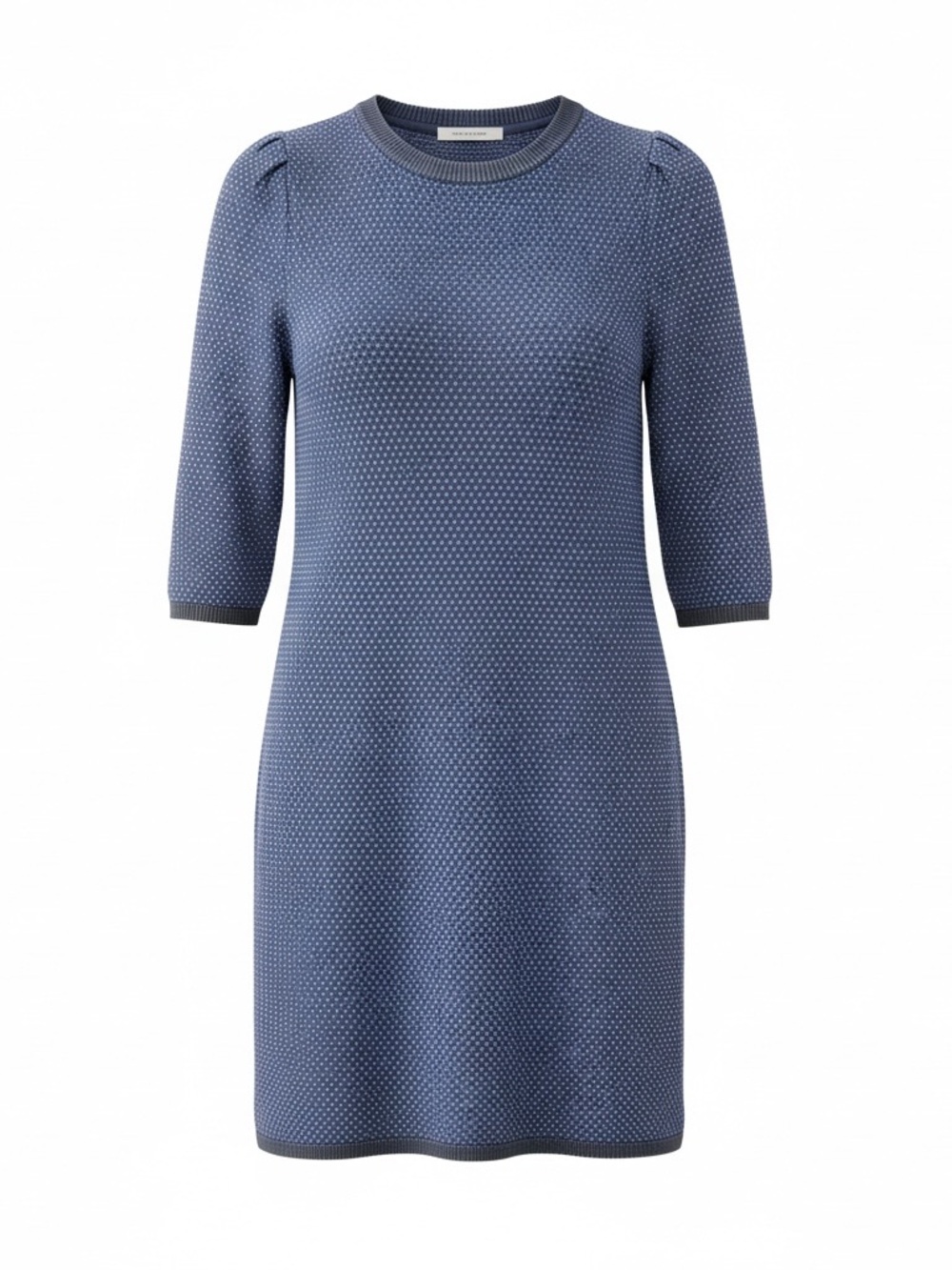 COS | Dresses | Cos Cotton Knit Dress Navy Black Textured Jumper Knee Length Classic Modest